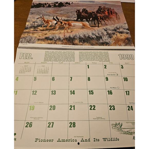Vintage Remington Dupont Calendar 1990 Hunting and Wildlife Memorabilia - Picture 3 of 5